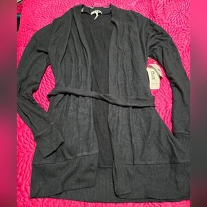 Three Dots Women's Black Cardigan Sweater